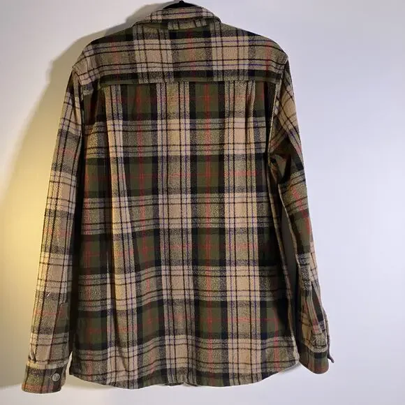 Weatherproof Vintage Shirt Jacket Mens Medium Plaid Flannel Button Up Workwear - Picture 4 of 16
